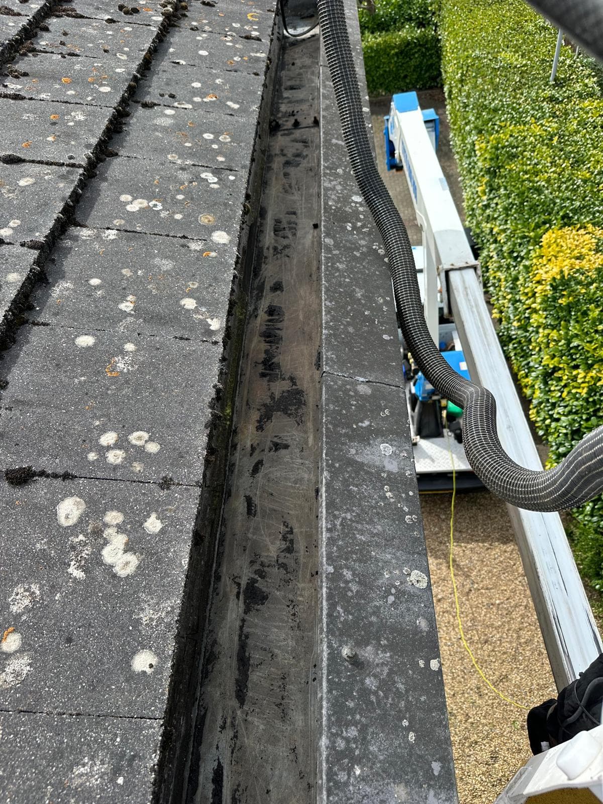 Gutter vacuum, full clear